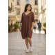 Vestido Curto Kauane Malha Marrom
