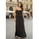 Vestido Longo Kuaana Viscose Preto