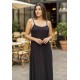 Vestido Longo Kuaana Viscose Preto