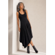 Vestido Midi Baitaca Malha de Bico Preta