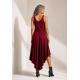 Vestido Midi Baitaca Malha de Bico Bordô