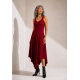 Vestido Midi Baitaca Malha de Bico Bordô