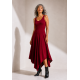 Vestido Midi Baitaca Malha de Bico Bordô