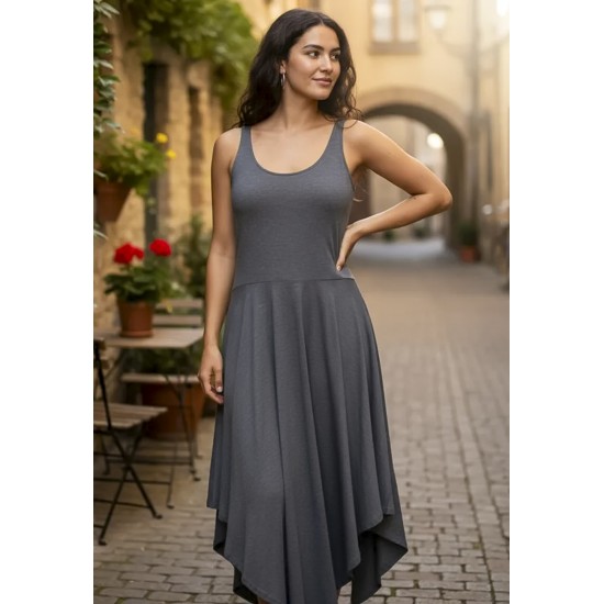 Vestido Midi Baitaca Malha de Bico Mescla