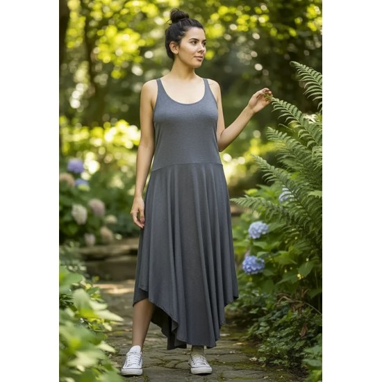 Vestido Midi Baitaca Malha de Bico Mescla