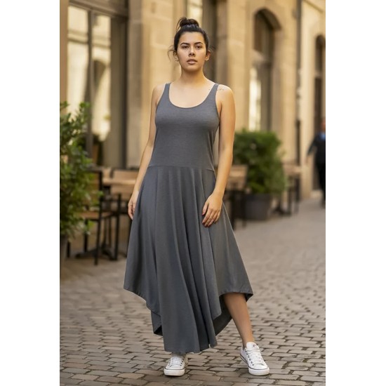 Vestido Midi Baitaca Malha de Bico Mescla