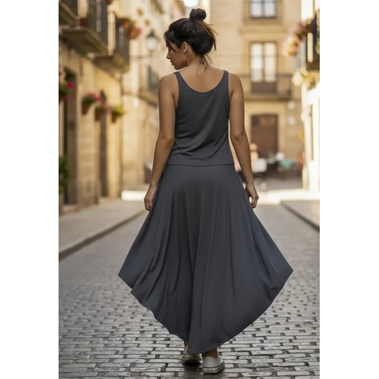 Vestido Midi Baitaca Malha de Bico Mescla