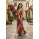 Vestido Longo Amana Malha Aberturas Estampa Tramas do Sol