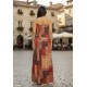 Vestido Longo Amana Malha Aberturas Estampa Tramas do Sol