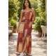 Vestido Longo Amana Malha Aberturas Estampa Tramas do Sol