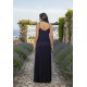 Vestido Longo Amana Malha Aberturas Preto