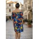Vestido Curto Itapema Ombro a Ombro Estampa Maré Vibrante
