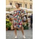Vestido Curto Itapema Ombro a Ombro Estampa Floresce