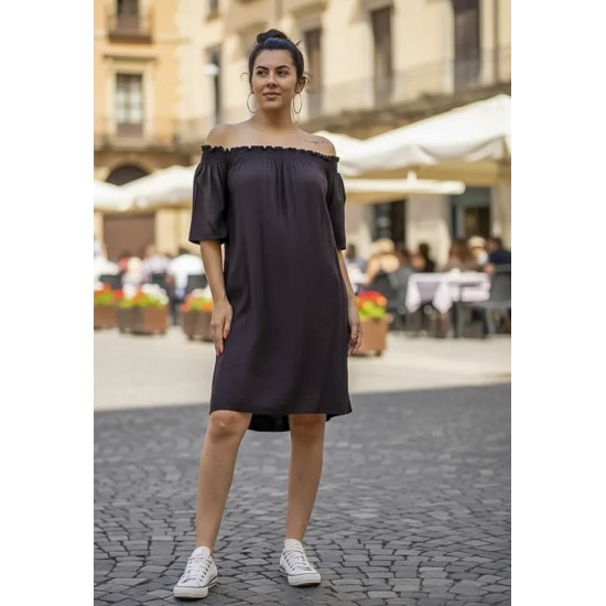 Vestido Curto Itapema Ombro a Ombro Preto