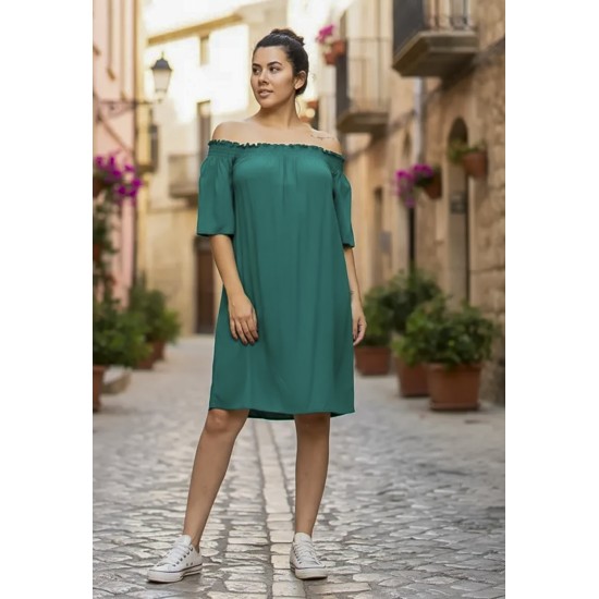 Vestido Curto Itapema Ombro a Ombro Verde