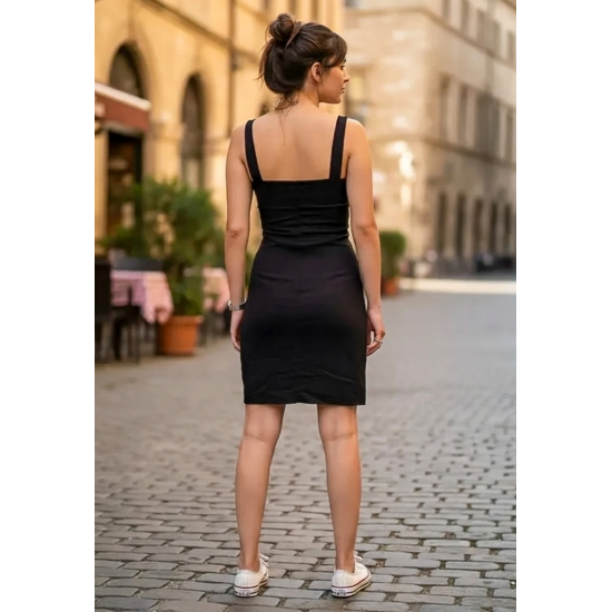 Vestido Curto Jupira Tubinho Viscose Preto