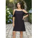 Vestido Curto Jaci Viscose Ombro a Mostra Preto