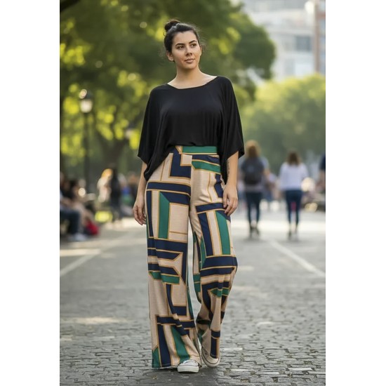 Calça Pantalona Granja Malha Chapada de Areia