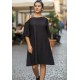 Vestido Curto Iara Viscose Ombro a Mostra Preto