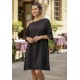 Vestido Curto Iara Viscose Ombro a Mostra Preto