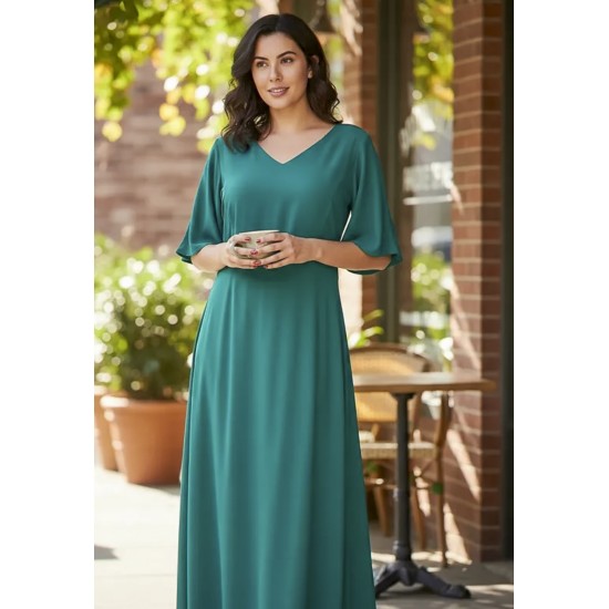 Vestido Longo Jaciara Viscose Verde