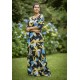 Vestido Longo Jaciara Viscose Estampa Jardim Noturno
