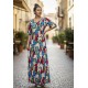 Vestido Longo Jaciara Viscose Estampa Floresce