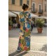 Vestido Longo Jaciara Viscose Estampa Brisa Botânica