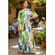 Vestido Longo Jaciara Viscose Estampa Selva Urbana