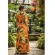 Vestido Longo Jaciara Viscose Estampa Flowers & Tucanos