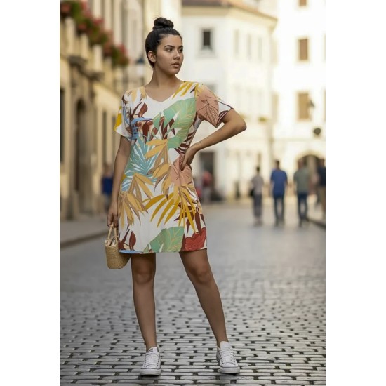 Vestido Curto Guaraciara Estampa Aurora Suave