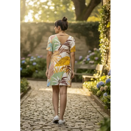 Vestido Curto Guaraciara Estampa Aurora Suave