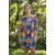 Vestido Curto Kaolin Viscose Estampa Aurora Profunda