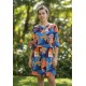 Vestido Curto Kaolin Viscose Estampa Aurora Profunda
