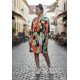Vestido Curto Kaolin Viscose Estampa Festival Tropical