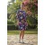 Vestido Curto Kaolin Viscose Estampa Pétalas ao Vento