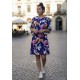 Vestido Curto Kaolin Viscose Estampa Pétalas ao Vento