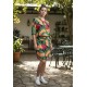 Vestido Curto Kaolin Viscose Estampa Festa dos Tucanos