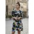Vestido Curto Kaolin Viscose Estampa Jardim Noturno