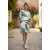 Vestido Curto Kaolin Viscose Estampa Folhagem Poética