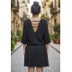 Vestido Curto Kaolin Viscose Preto