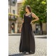 Vestido Longo Iúna Viscose Preto