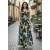 Vestido Longo Iúna Viscose Estampa Jardim Noturno