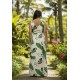 Vestido Longo Iúna Viscose Estampa Folhagem Poética