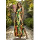 Vestido Longo Iúna Viscose Estampa Festival Tropical