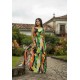 Vestido Longo Iúna Viscose Estampa Festival Tropical