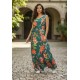 Vestido Longo Iúna Viscose Estampa Explosão Floral