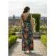 Vestido Longo Iúna Viscose Estampa Explosão Floral