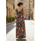 Vestido Longo Iúna Viscose Estampa Aurora Urbana