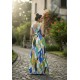 Vestido Longo Iúna Viscose Estampa Selva Urbana